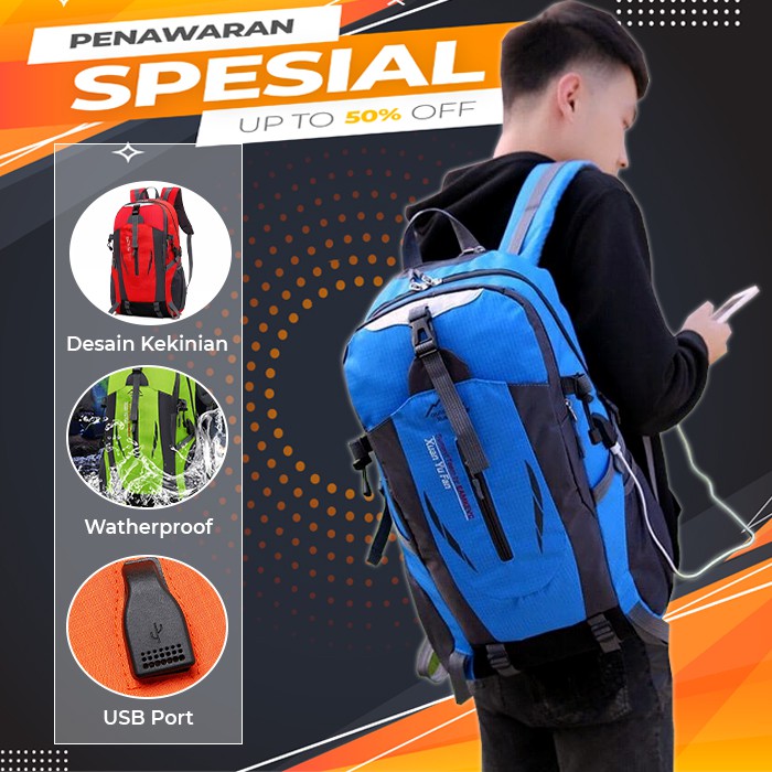 Tas Ransel Pria Tas Punggung Backpack Pria Wanita Keren Untuk Kulia dan Sekolah MT32