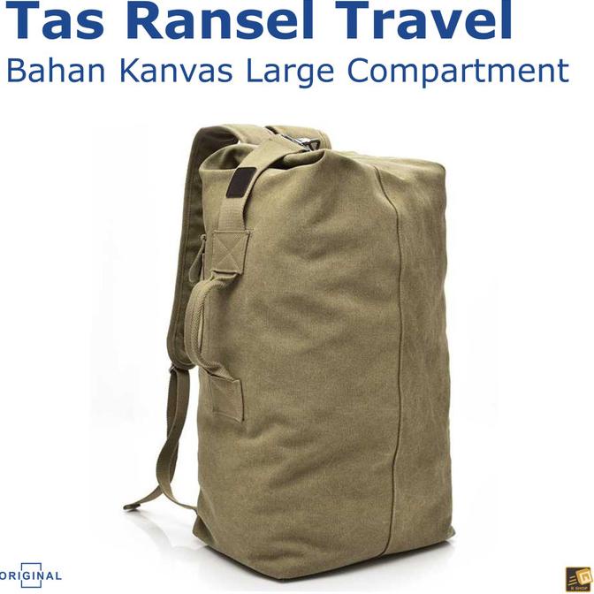 TRAVEL BAG Tas Ransel Travel Bahan Kanvas