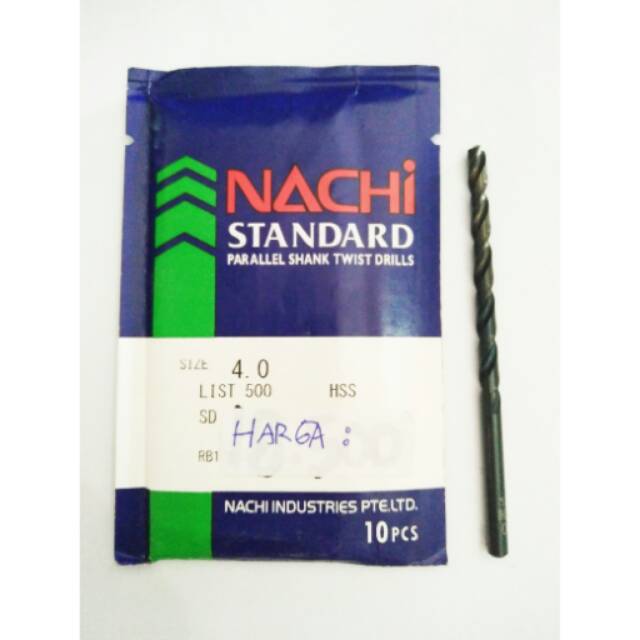 Mata Bor Besi Nachi Ori Asli 4 mm Mata Bor Besi HSS