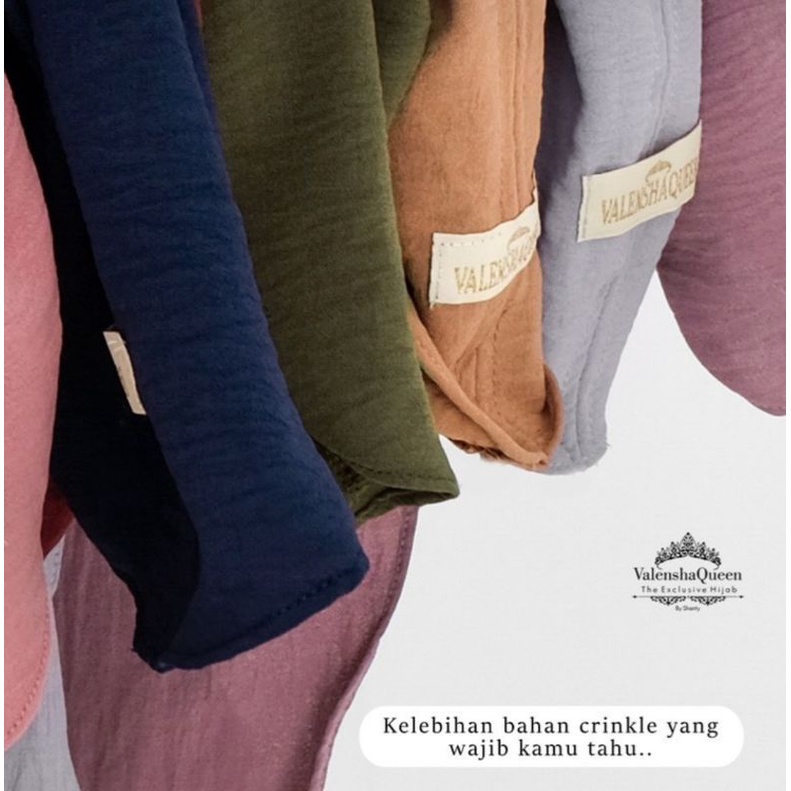 KHIMAR CRINKLE TANPA TALI ORIGINAL VALENSHAQUEEN HIJAB BAHAN RAYON CRINKLE AIRFLOW PREMIUM/KERUDUNG TERBARU DAN TERMURAH ORI VALENSHAQUEEN JILBAB TERLARIS IKKA MEMEI-3