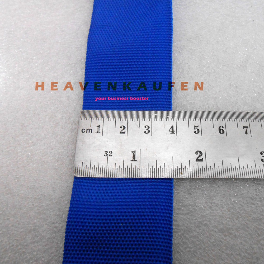 Bisban Pelipit / Webbing PCR Warna Biru Lebar 3,8 cm Harga Per Rol