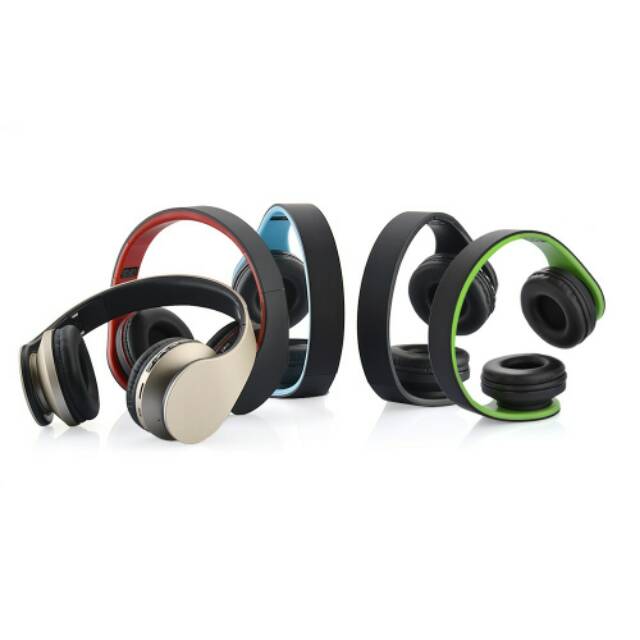 Wireless Bluetooth Stereo Headphone Microphone MP3 FM Headset untuk Handphone Tablet