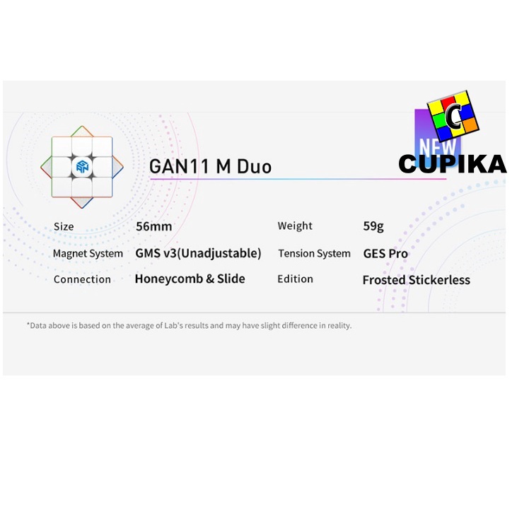 Rubik 3x3 Gan 11 M DUO magnetic magnet 3x3x3 Stickerless