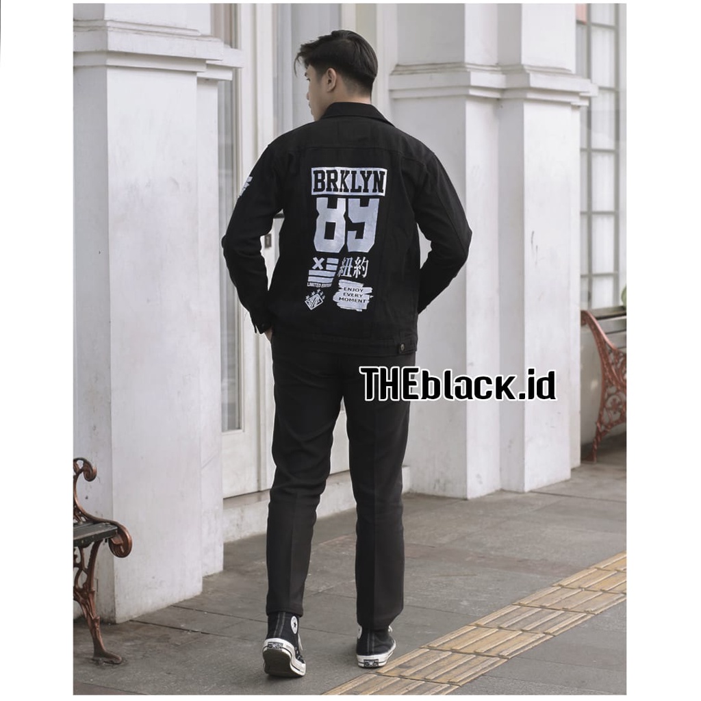 THEblack.id {{ JAKET JEANS SABLON DENIM PRIA COD }} JAKET JEANS PRIA