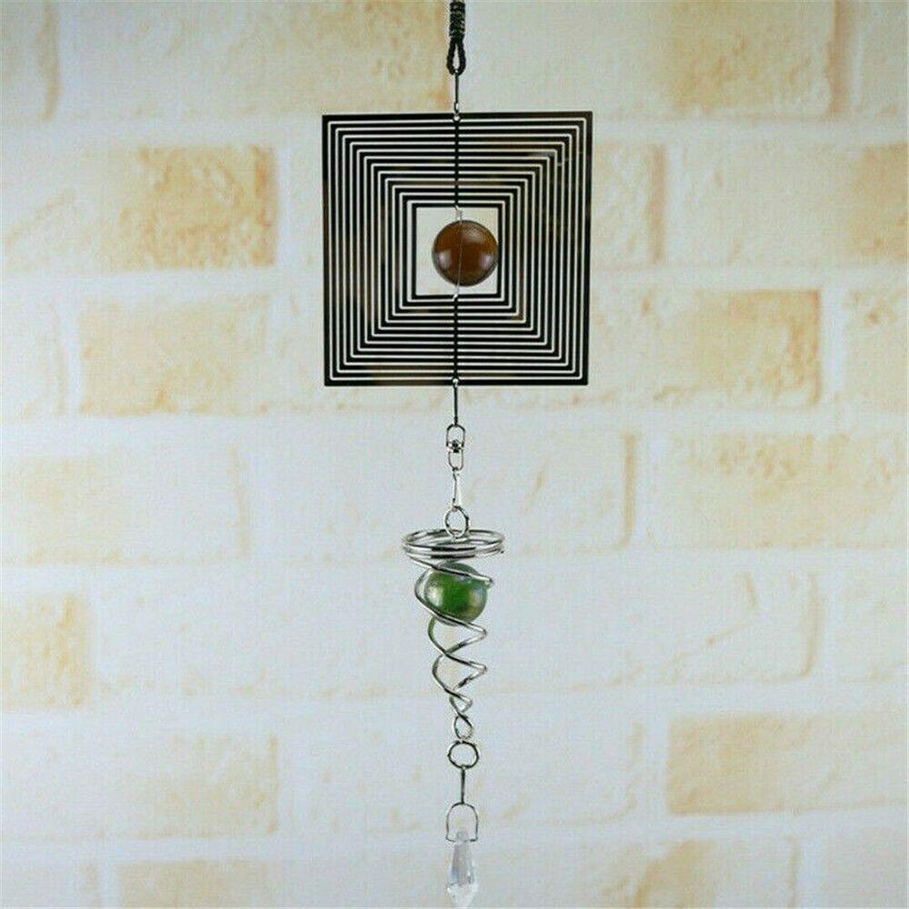 Populer Lonceng Angin Berputar Spinner Suncatcher Kristal Liontin Windchime