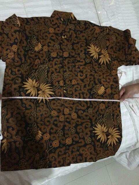 Kemeja Batik Lengan Pendek Motif Kenongo M L Xl Xxl