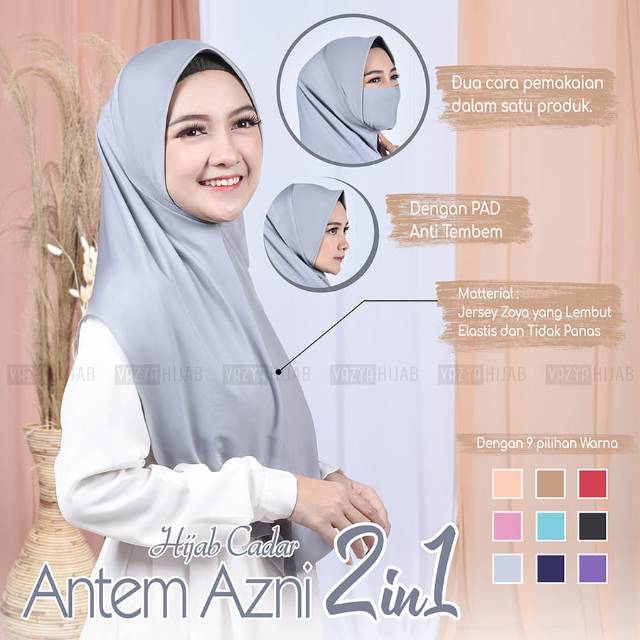 Hijab Cadar Antem Azni 2in1