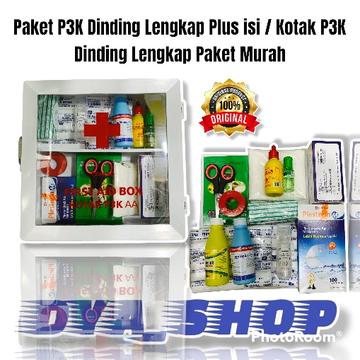 Paket P3K Dinding Lengkap Plus isi / Kotak P3K Dinding Lengkap Paket Murah