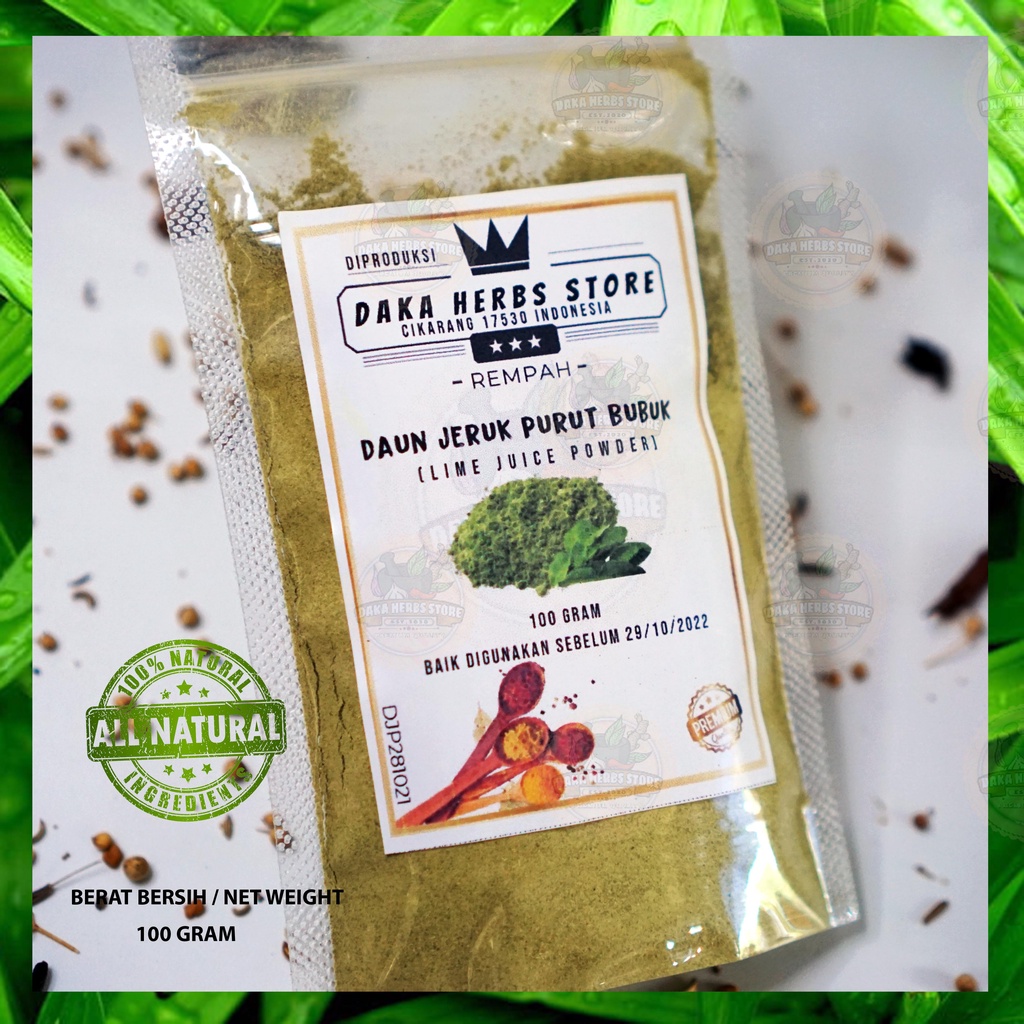 

Daun Jeruk Purut Bubuk Murni (100 gram)