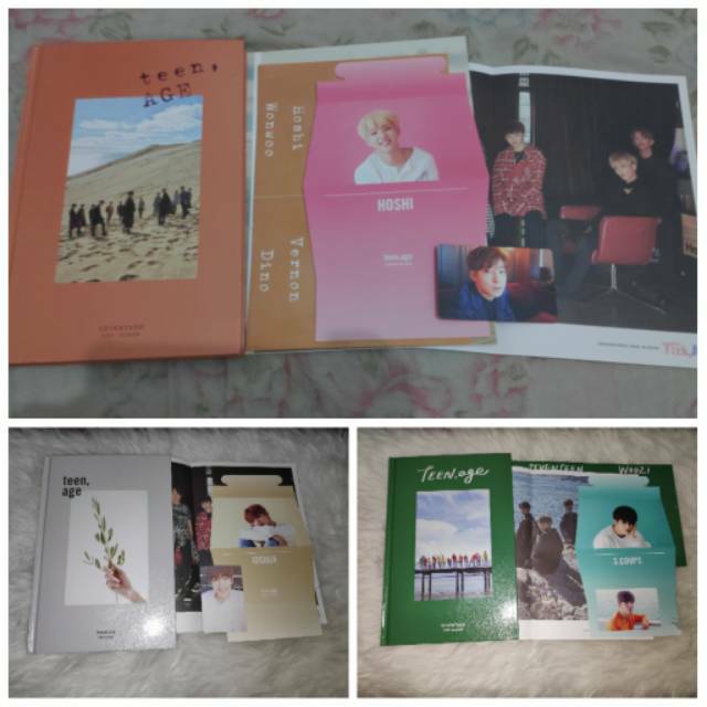 Seventeen Album Teen,age Fullset White, Green, Orange Teenage