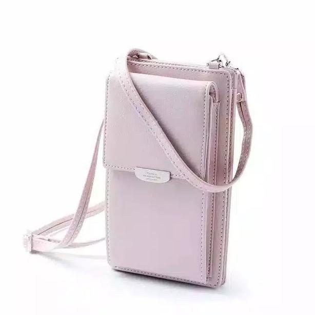 Tas Selempang wanita poket Dompet Hp LCY - Merah Muda