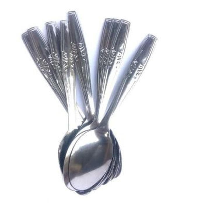 [BISA COD] PROMO Sendok Teh Isi 12 pcs Stainless Tebal Anti Karat Ekonomis Sendok Kue Sendok Cemilan Sendok Dessert Murah