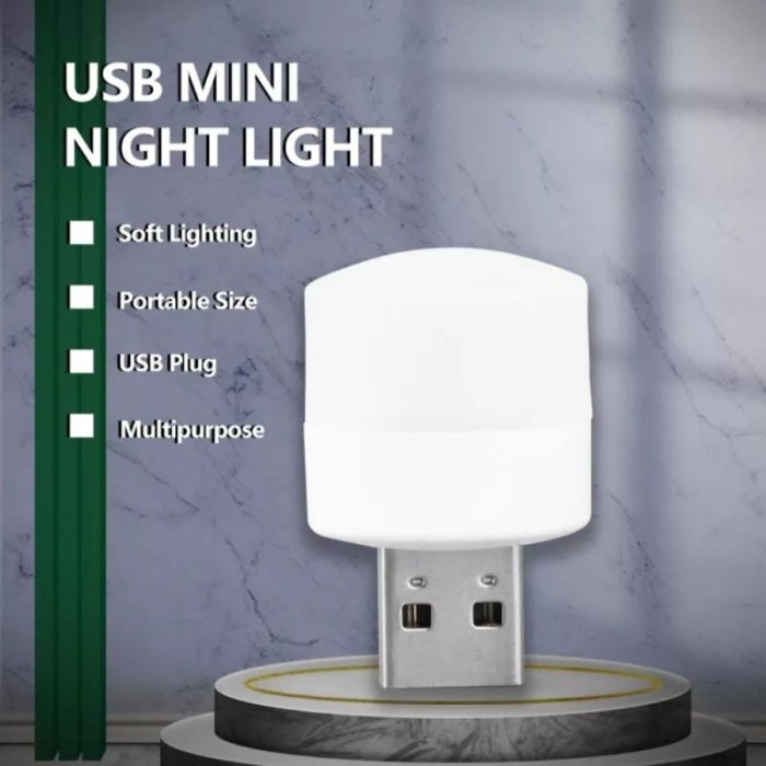 Lampu Penerangan Belajar Tidur Serbaguna Lampu LED Mini USB Portable Lampu Mini Hemat Baterai