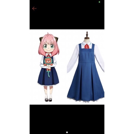 kostum anya forger  biru dewasa