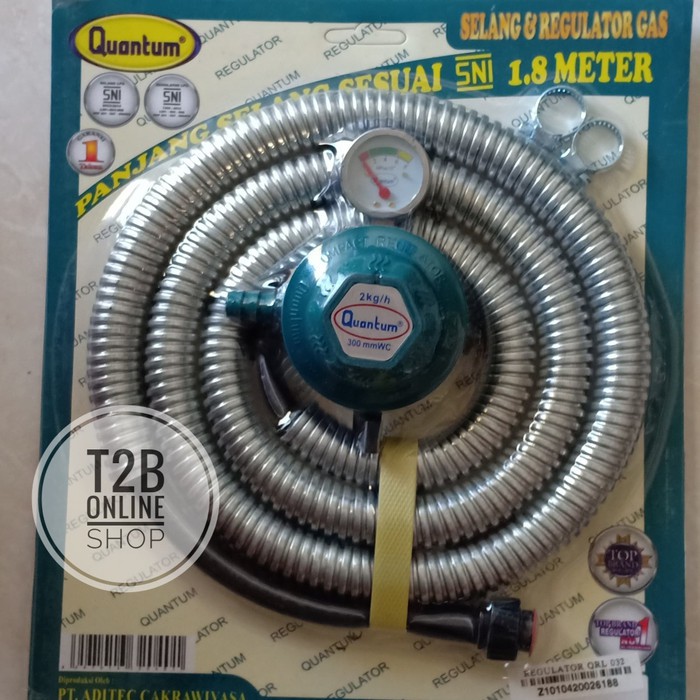 Selang Regulator Gas Quantum QRL 032, selang regulator elpiji, lpg