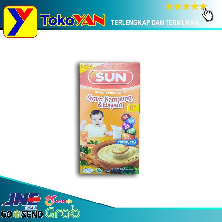 

Sun Bubur Sereal Susu Ayam Kampung & Bayam 6+ box 120gr