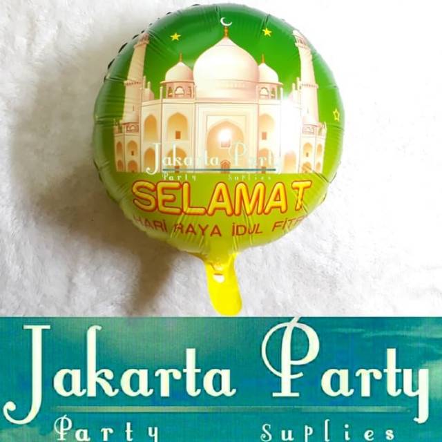 Balon Bulat Idul Fitri / Balon Foil Lebaran / Balon Hias Lebaran