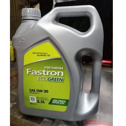 oli pertamina fastron eco green lcgc sae 0w-20 isi 3.5 liter original