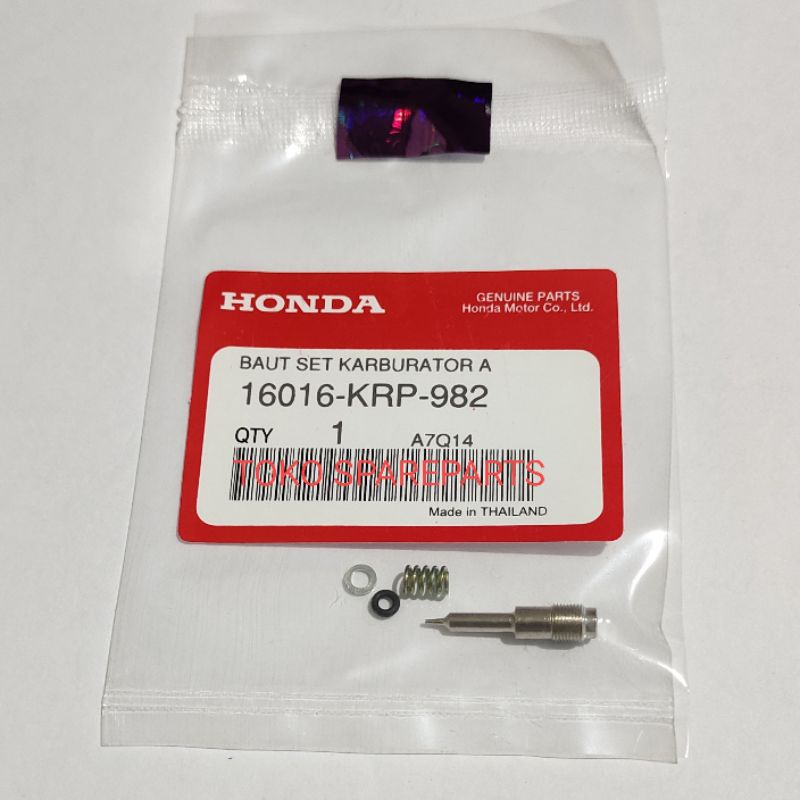 16016-KRP-982 Baut Set Karburator Baut setelan angin Beat Vario Scoopy Spacy Honda Thailand