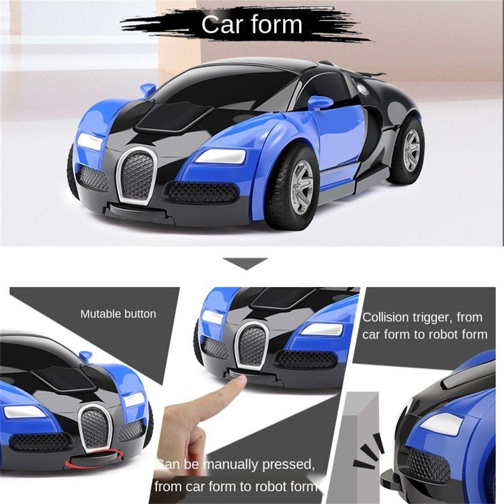 REBUY Rebuy Deformation Car Toys Creative Kid Toy One-key Deformation Kid Toy Otomatis Transform Xmas Hadiah Mainan Kendaraan