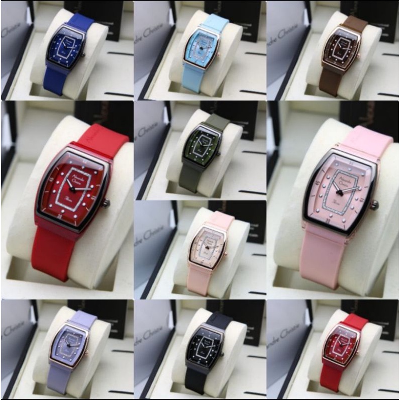 ALEXANDRE CHRISTIE AC 2847 AC2847 JAM TANGAN WANITA RUBBER ORIGINAL