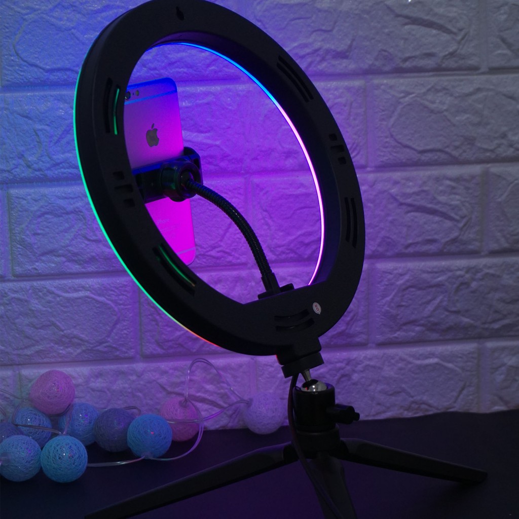 GoodCase - Ring Light RGB Rainbow 26CM + TRIPOD BESI TRIPOD STAND 1.1M 1.6M 2.M
