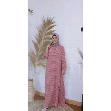 Gamis Polos Gamis Malaysia Bahan Crinkle Airflow Kwalitas import Gamis Polos Terlaris gamis malaysia