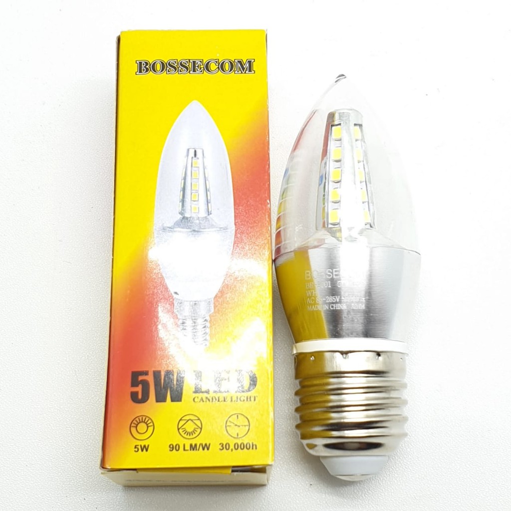 BSC BE-3001 5W WH PUTIH E27 / Lampu Led Candle Bohlam 5W WH Putih E27 220V / Lampu Dekorasi