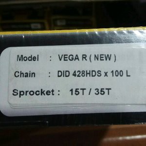 Rantai Gear Set Yamaha Vega R New 428HDS100 15x35 DID Bagus