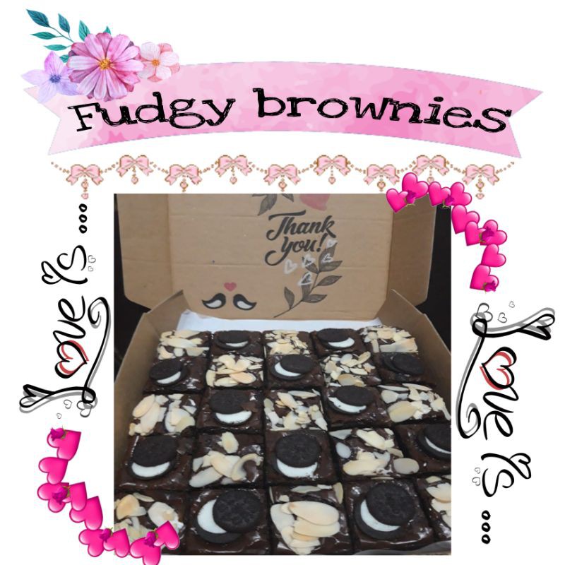 

Brownies Fudgy / Fudge Sliced (20x20 cm) Brownies Sekat Panggang Coklat/ FUDGY BROWNIES