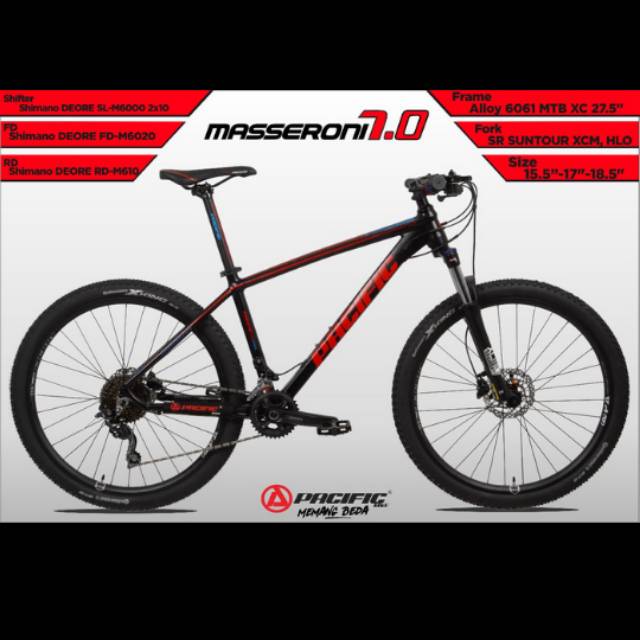 Sepeda Gunung MTB Pacific Masseroni 7.0 27,5inch