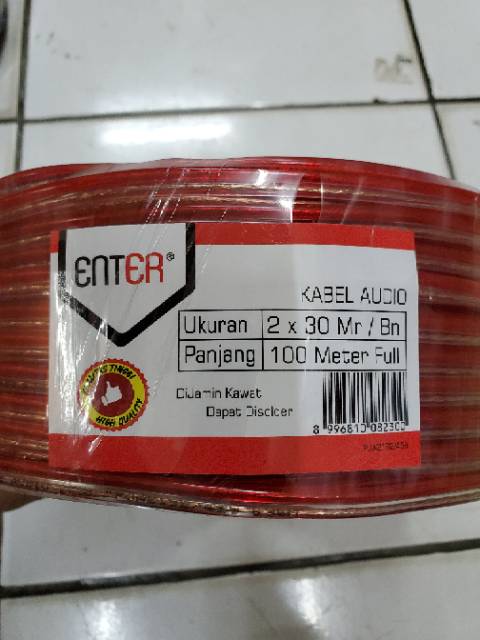 kabel audio-kabel transparan-kabel transparant-kabel bening 2x30 Harga PERMETER