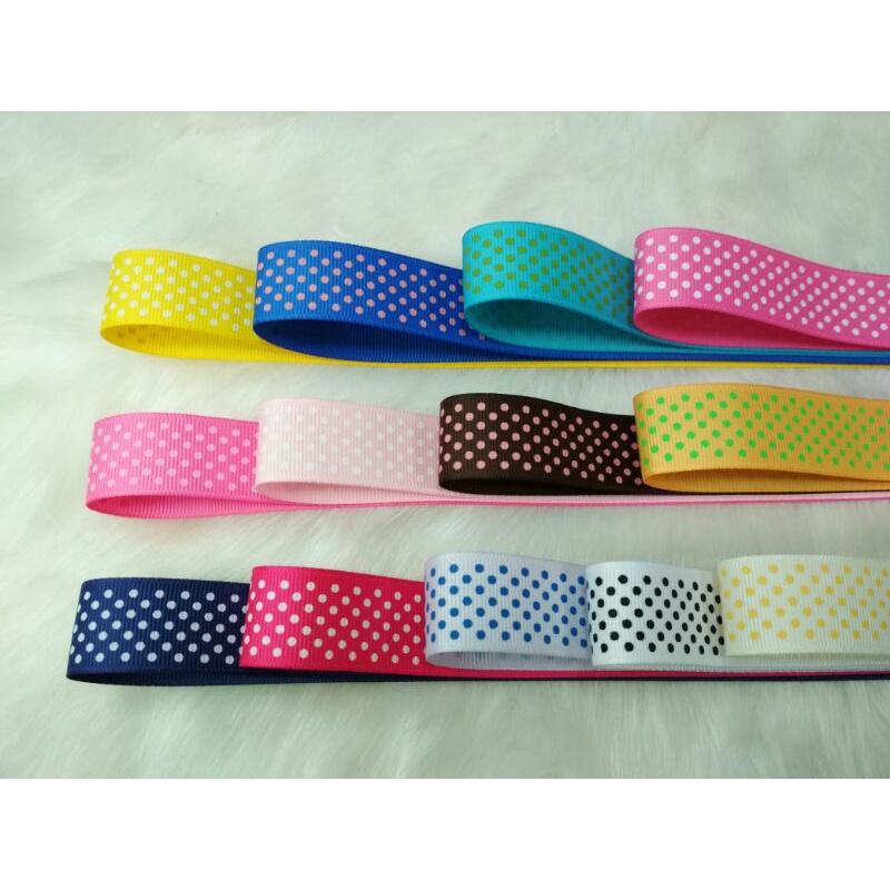

pita grosgrain polkadot kecil