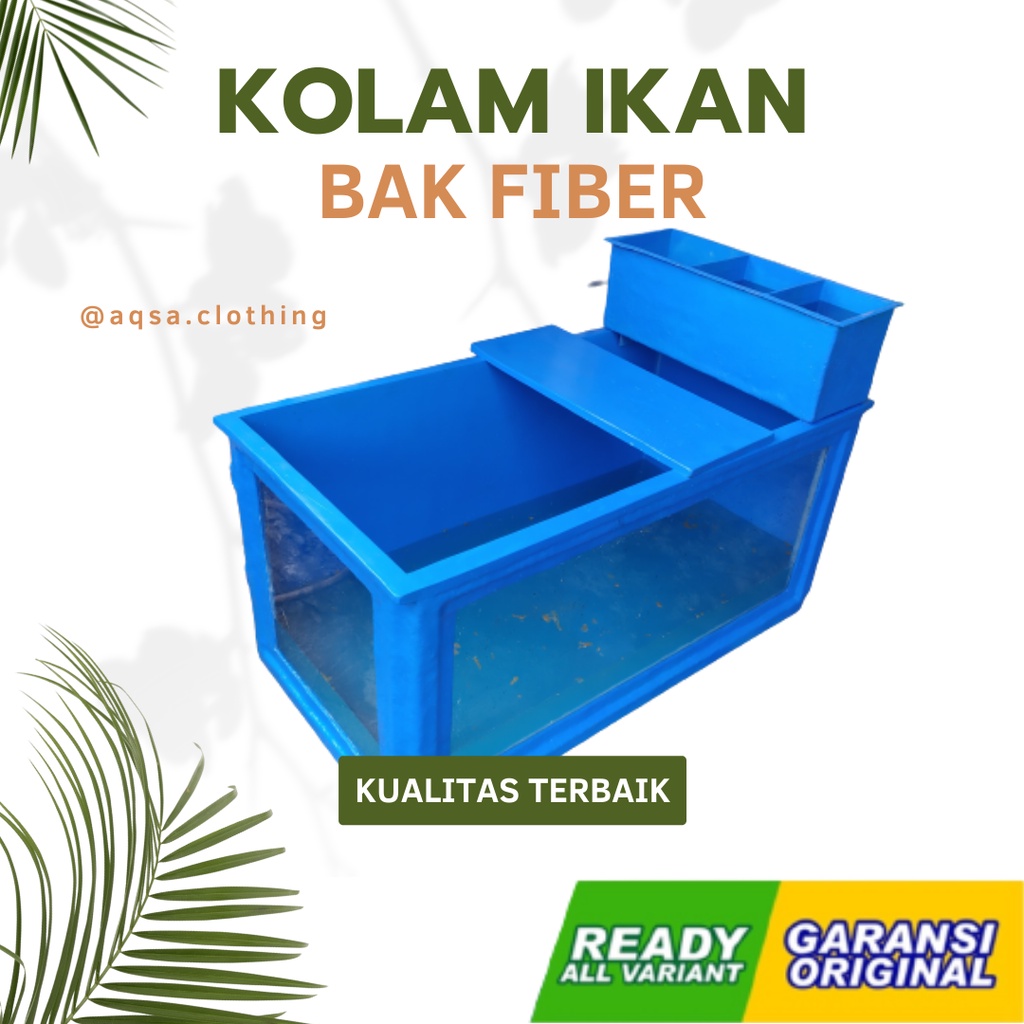 (EXTRA PACKING KARDUS) KOLAM IKAN BAK FIBER KACA MURAH CUSTOM