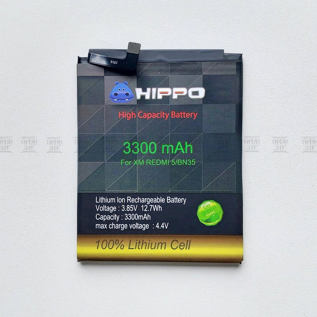 Baterai Hippo Double Power Original XiaoMi BN35 Redmi 5 Batre Battery Batrai Dual Handphone HP Hipo