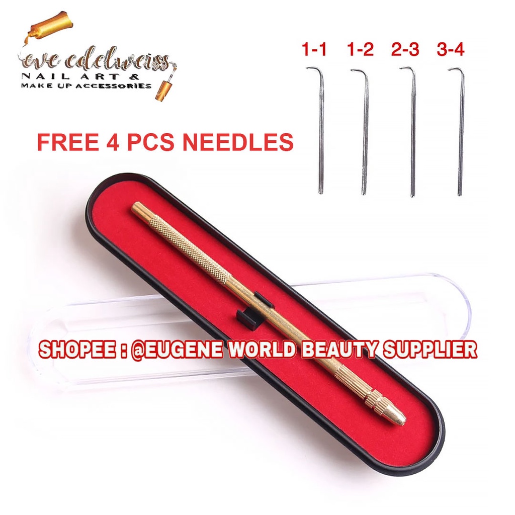 GRATIS 4 PCS JARUM - HAKPEN ALAT SULAM RAJUT RAMBUT KAIN LACE CROCHET ALAT JAHIT SULAM RAMBUT KAIN L