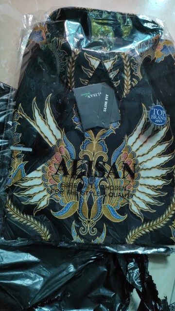 Kemeja Batik Pendek Alisan Slimfit 00158