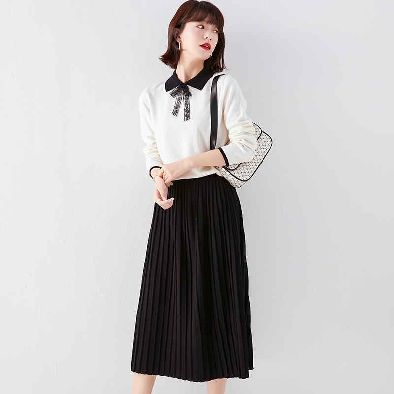 【Elegant】Korean  Elegant Lady Long Skirt 7020