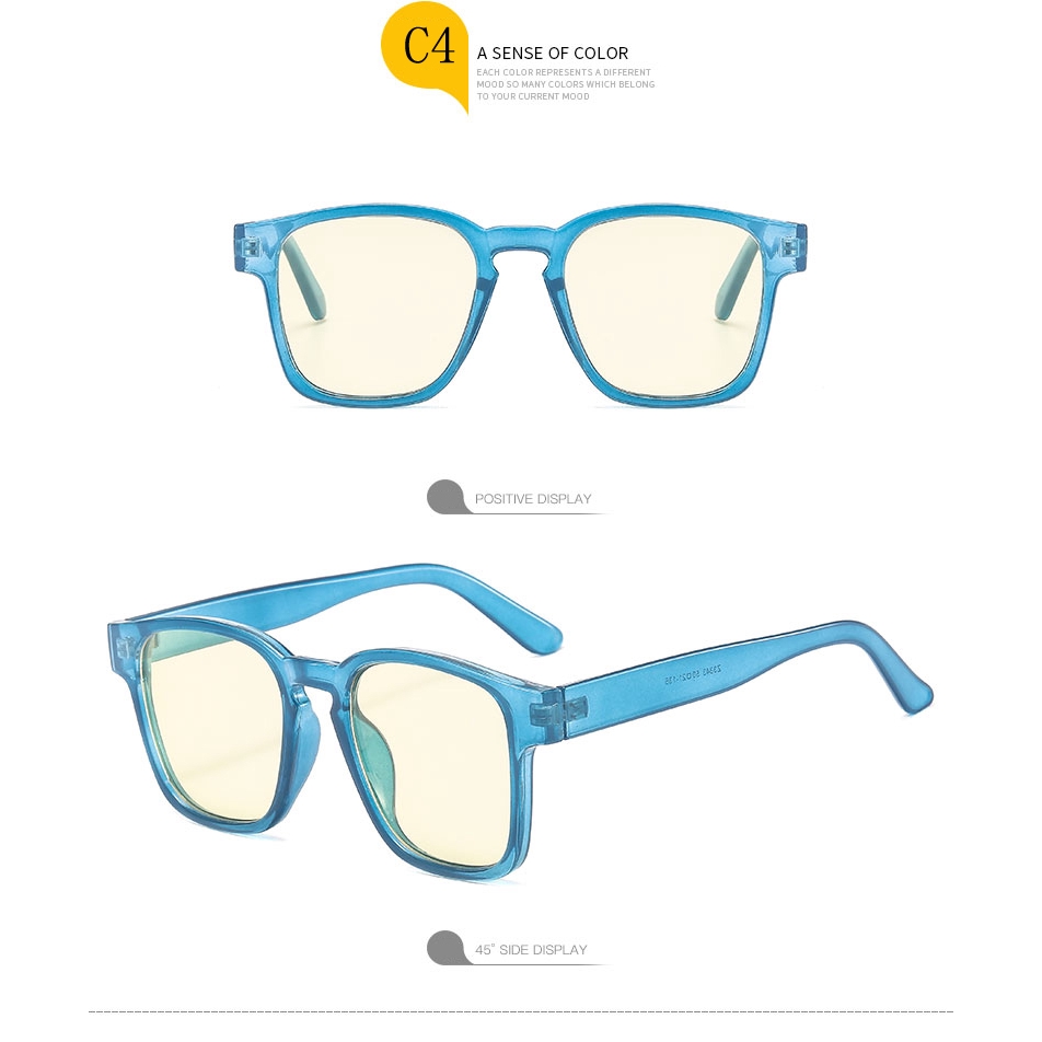Ladies Classic Retro Sunglasses Cool Box Sunglasses Fashion Candy Color Transparent Sunglasses Wayfaring Sun Glasses