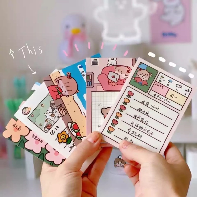 

SALE Memo Notes Cute Girl Boba Milk Tea Sticker - M01