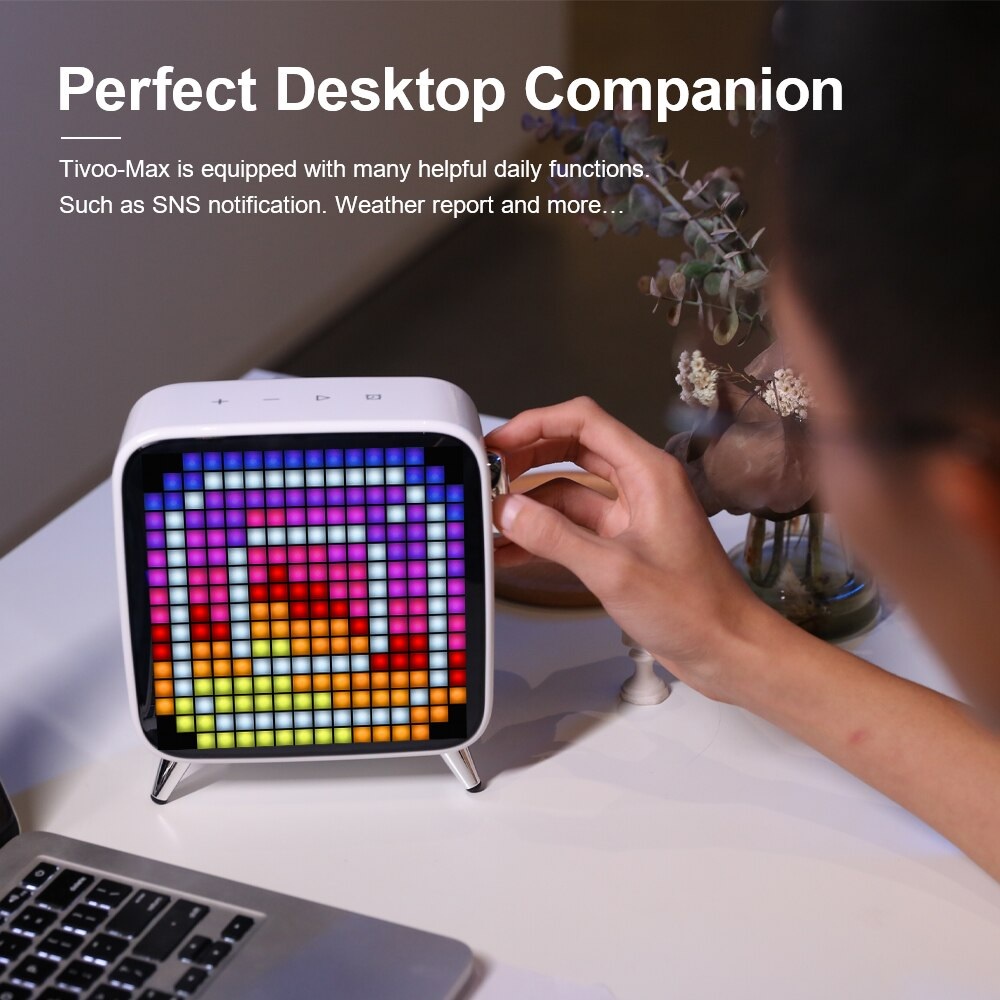 TIVOO-MAX - 40W Bluetooth Speaker Pixel Art 8-inch LED Display from PIXOO - Speaker Bluetooth dengan Layar 8 inci LED Display untuk Pixel Art