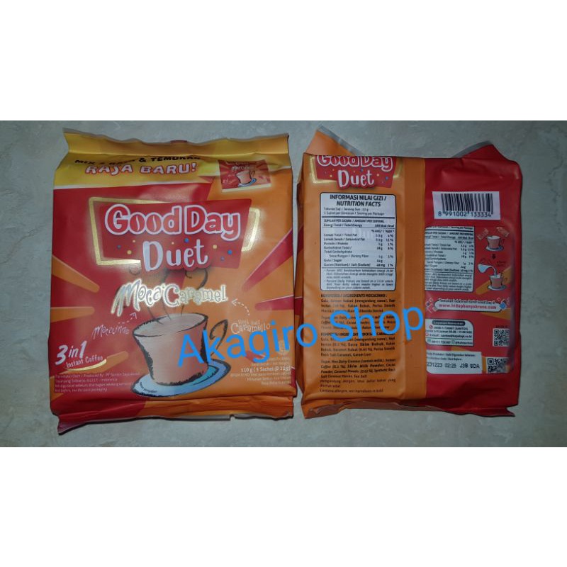 

Good Day Duet Moca Caramel 110g isi 5 Sachet @22g