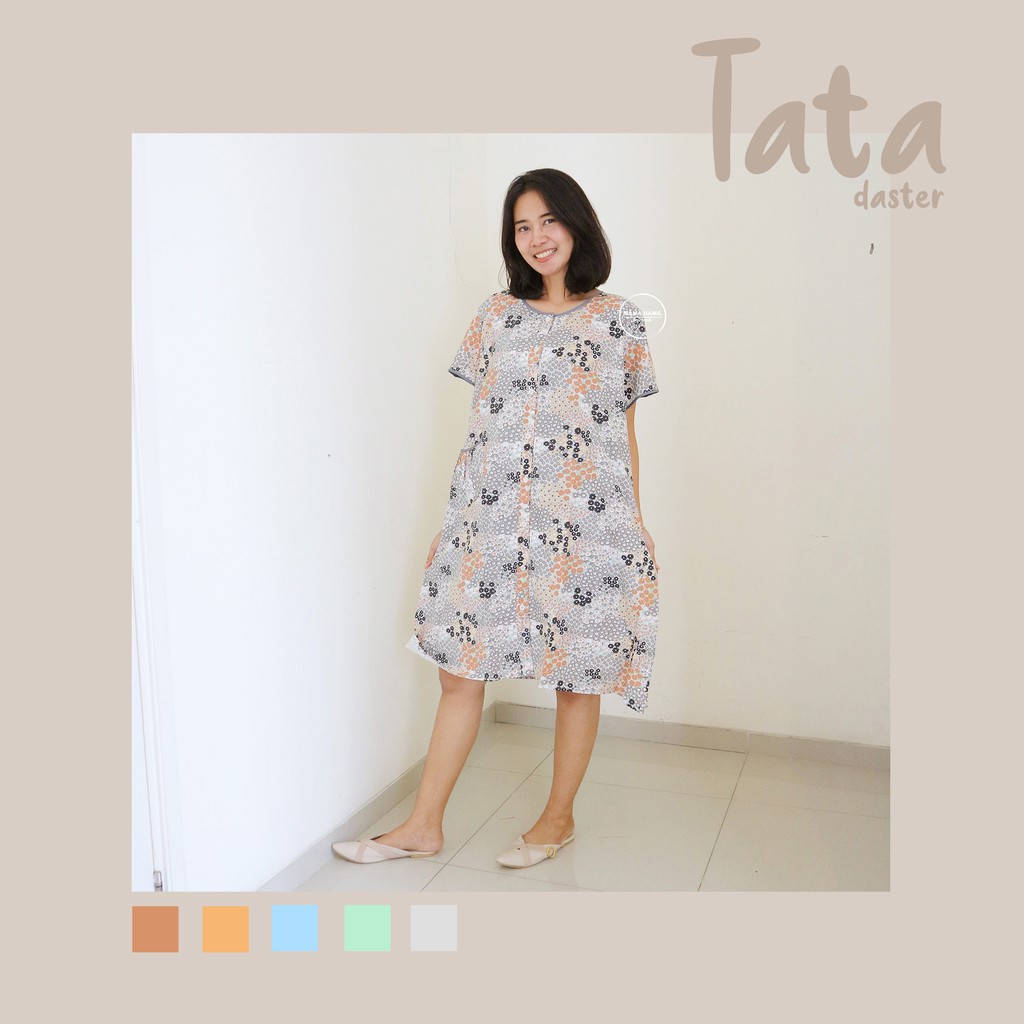 NINGAYU Tata Daster Baju Tidur Ibu Hamil Menyusui Motif Cantik Modis Kekinian Katun Murah Modern - D