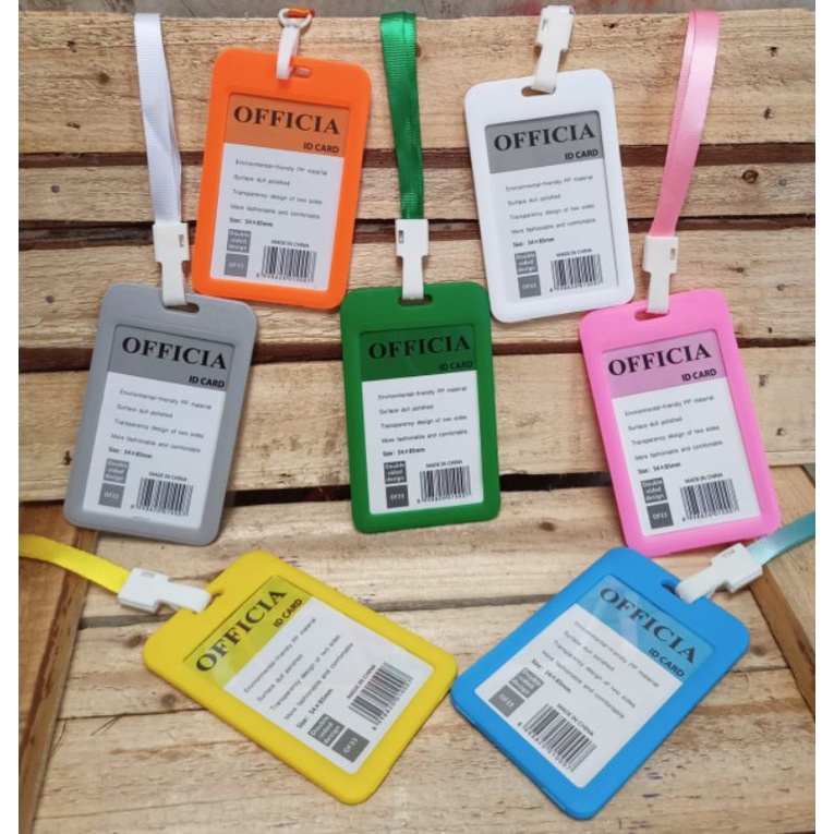 

Officia OF33 ID Card + Tali 54x85mm | Name Tag | Double Sides Dua Sisi | Plastik Kartu ID