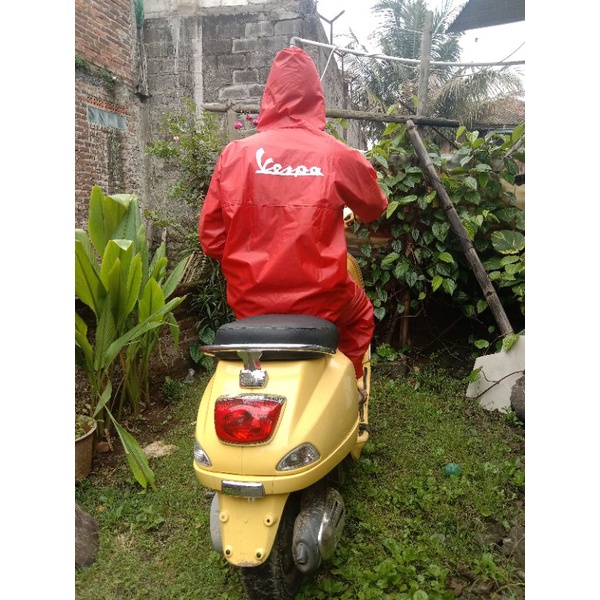 jas hujan stelan Vespa all size bagus dan tebal