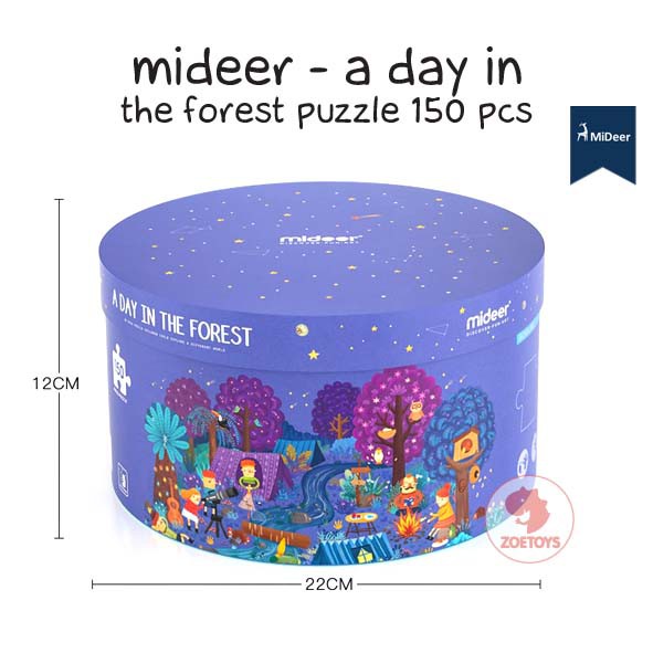 Zoetoys Mideer Wandering Through The Space Round Puzzle 150 Pcs | A Day In The Forest | Dive into the Sea | Bulat Cari Kado Natal