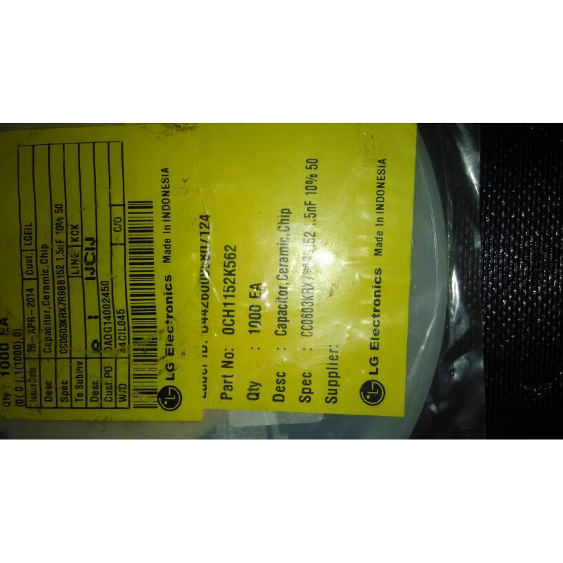 capacitor smd 152 /1,5 nano