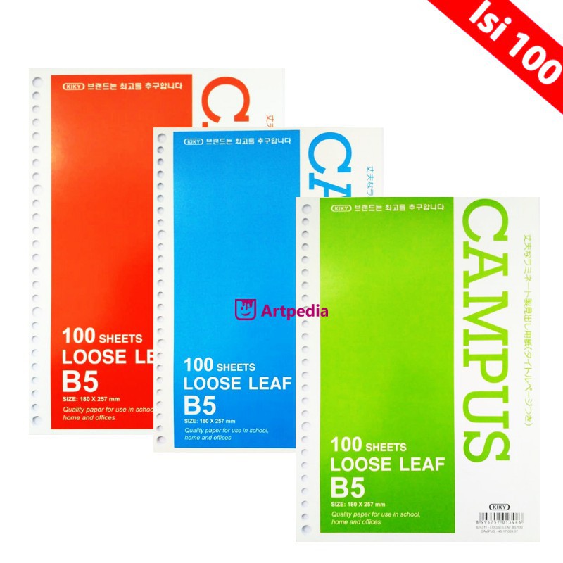 

KIKY LOOSE LEAF B5 100 SHEETS BERGARIS