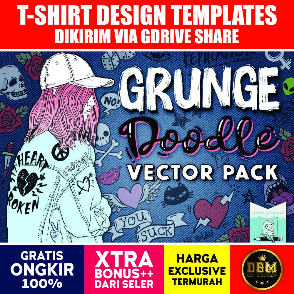 Grunge Graffiti Doodles Vector Pack - Photoshop &amp; Illustrator