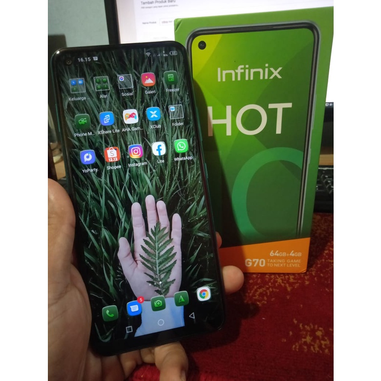 Infinix Hot 10  Ram 4 64GB Fulset second Garansi Resmi